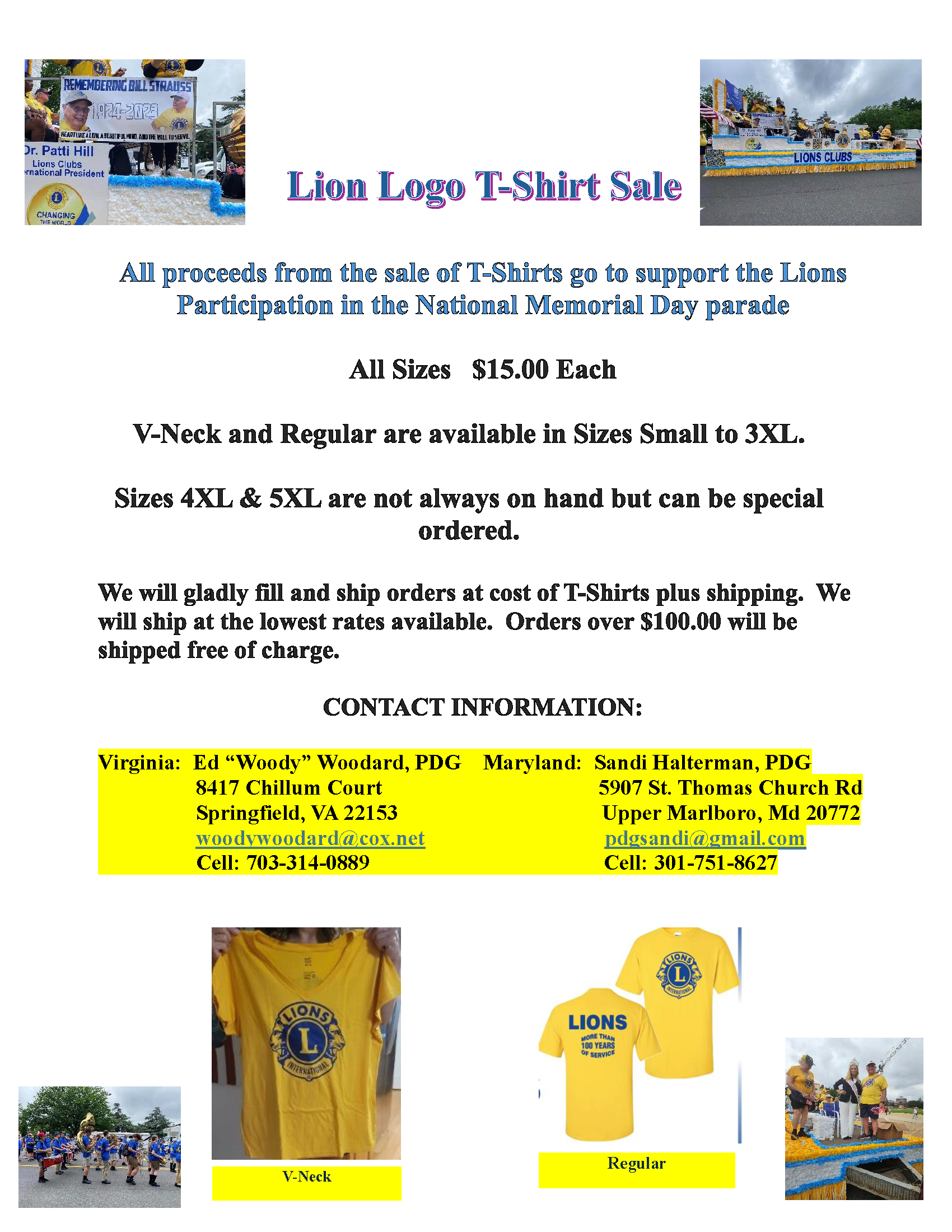 Lion Logo T-Shirt Flyer - 10-24